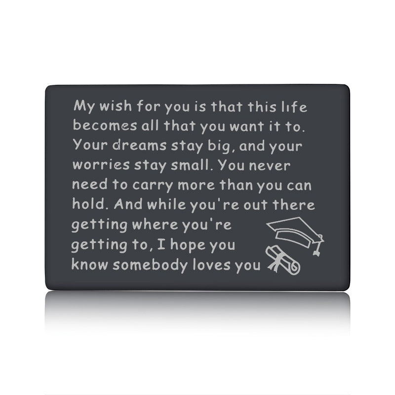 College Graduation Wallet Insert Card Gift