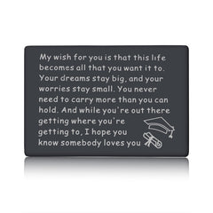 College Graduation Wallet Insert Card Gift