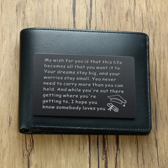 College Graduation Wallet Insert Card Gift