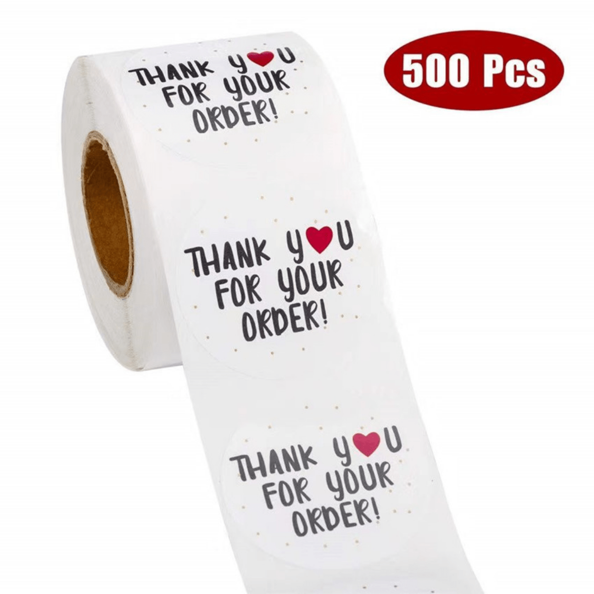 500 Thank You For Your Order Stickers 2.54cm Business Round Adhesive Sticker