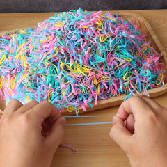 500Pcs Colorful Rubber Bands Hair Tie Elastic Hair Rope Girls Kids