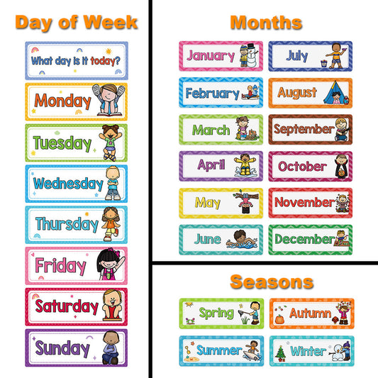 LACHILLY Headliners Set Seasonal English Learning Cards