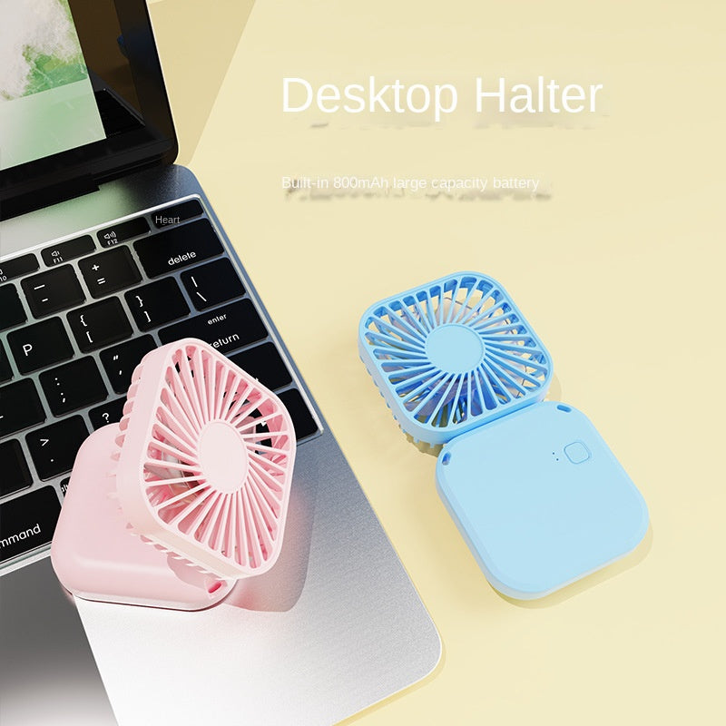 Mini Folding Neck Fan USB Charging Office Outdoor Pocket Fan