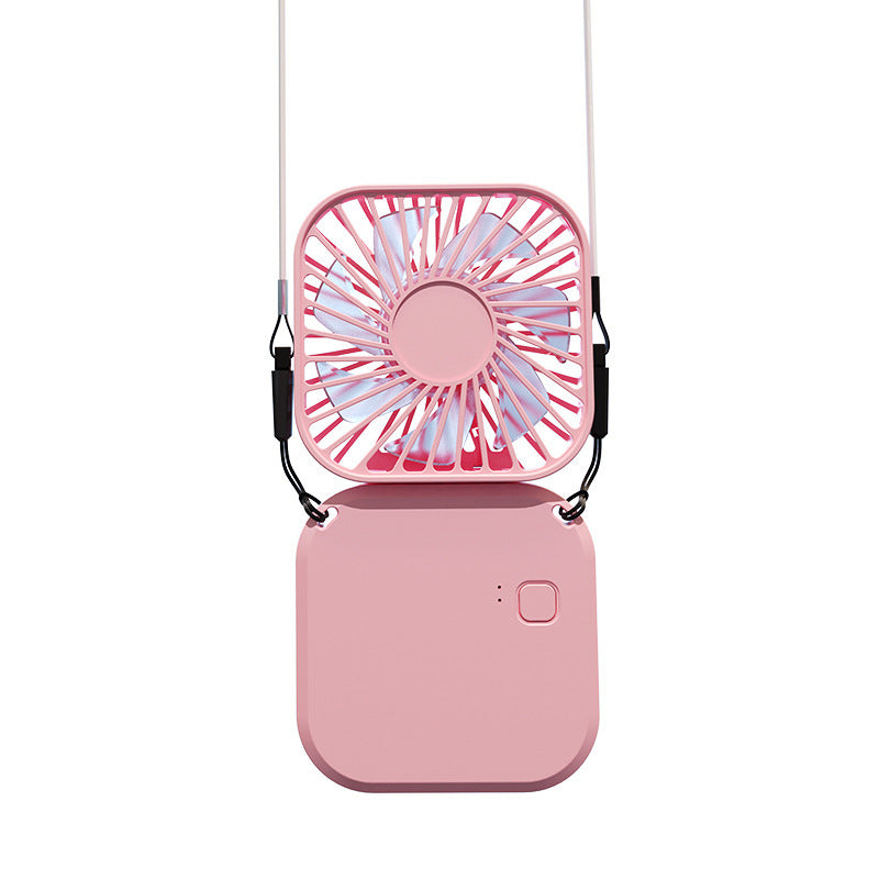 Mini Folding Neck Fan USB Charging Office Outdoor Pocket Fan