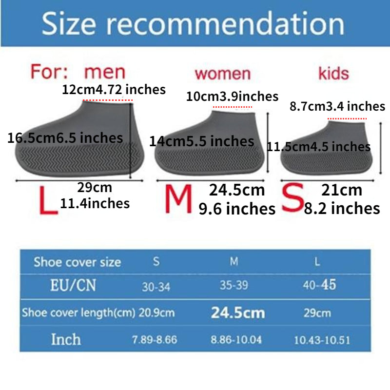 Silicone Waterproof Shoe Cover Reusable Dust Proof Foot Protection
