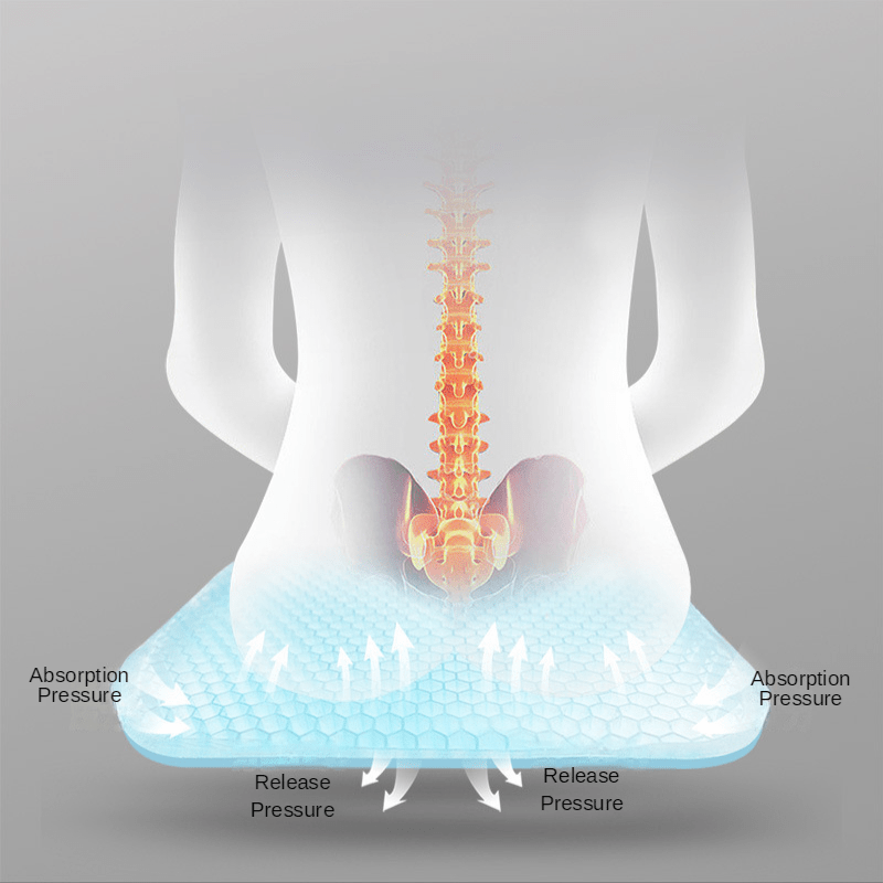 Car Seat Cushion Honeycomb Pad Gel Cooling Summer Cover Interior Accessories