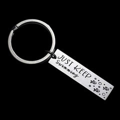 Stainless Steel Car Key Chain Just Keep Swimming