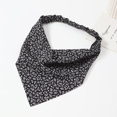 Floral Headband Elastic Triangle Scarf Hair Accessories For Women