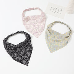 Floral Headband Elastic Triangle Scarf Hair Accessories For Women