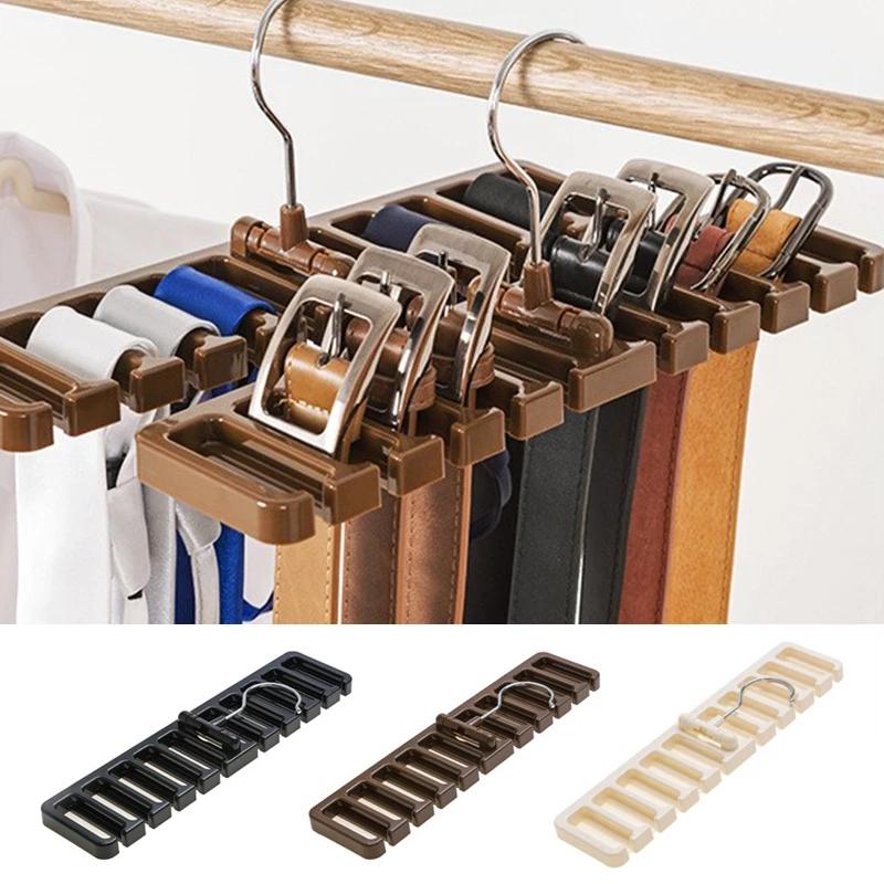 10 Slot Rotating Tie Belt Hanger for Closet Organization