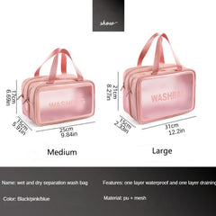 Makeup Zipper Bag Waterproof Satchel - Travel Toiletry Wash Bag
