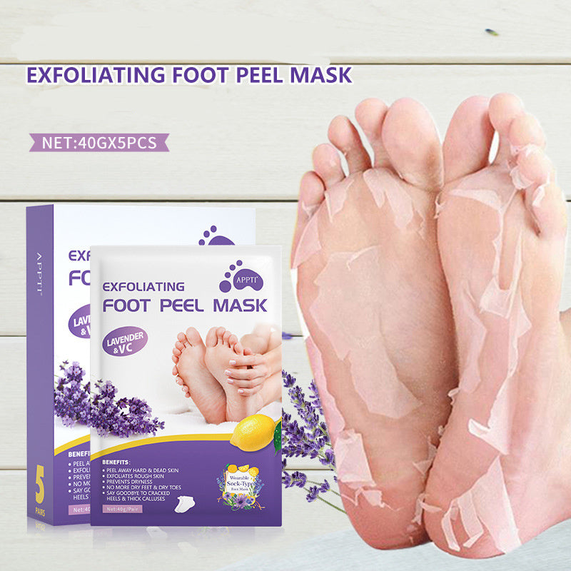 Lavender Foot Peel Mask Exfoliating Foot Care 5 Pairs