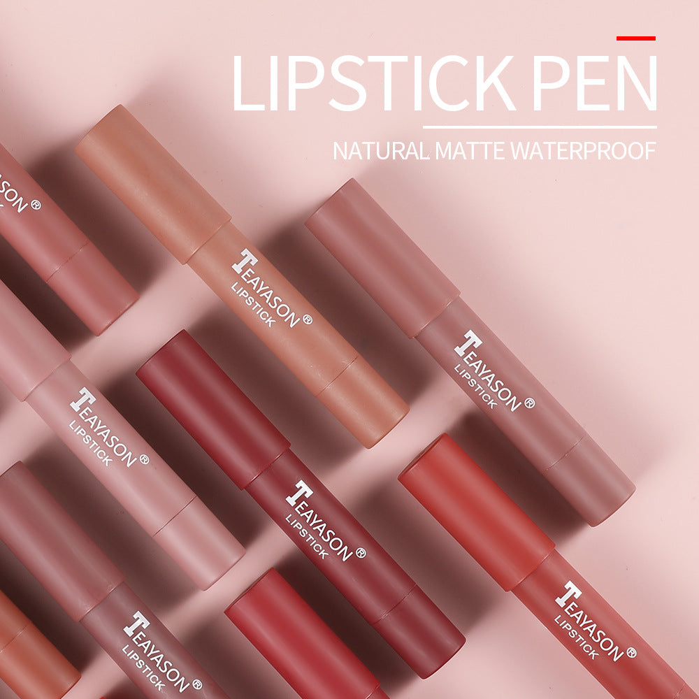 12 Colors Matte Lipstick Waterproof Long Lasting Lips Liner Pencil