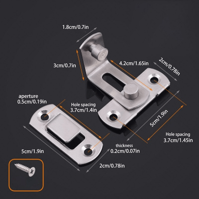 Barn Door Hook Latch Lock Cast Metal Texture Home Decoration