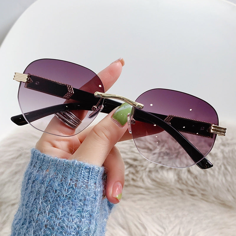 Men's Ocean Gradient Oval Frame Sunglasses