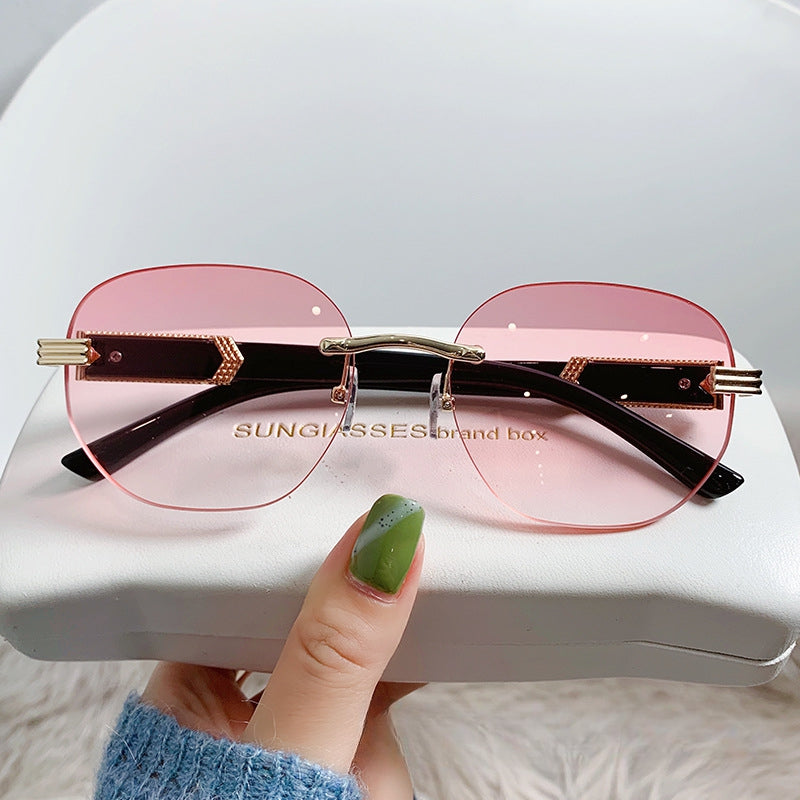 Men's Ocean Gradient Oval Frame Sunglasses