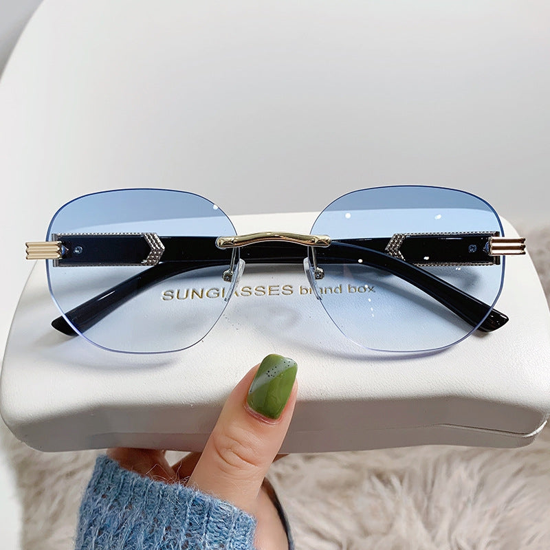 Men's Ocean Gradient Oval Frame Sunglasses