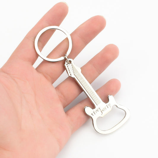Guitar Shaped Beer Opener Key Chain