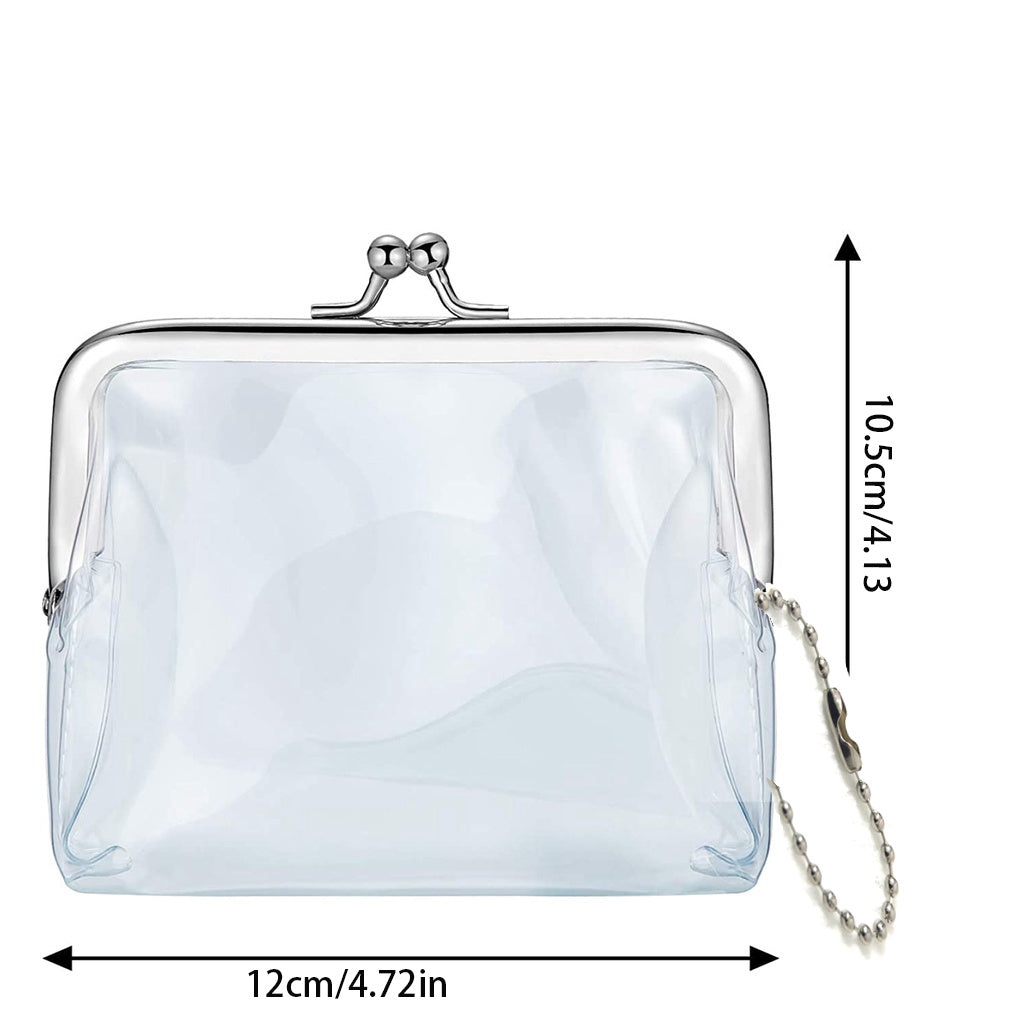 Vintage Mini Kiss Lock Clear Makeup Bag Stylish Girls Women Gift