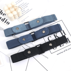 Elastic Belt Without Buckle Cowboy Canvas Men's Buckle Belt