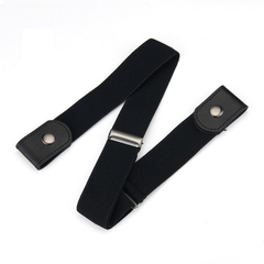 Elastic Belt Without Buckle Cowboy Canvas Men's Buckle Belt