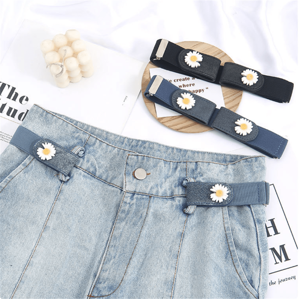 Elastic Belt Without Buckle Cowboy Canvas Men's Buckle Belt