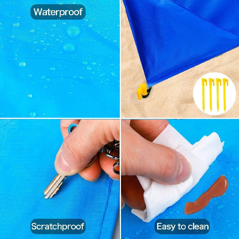 Portable Waterproof & Sandproof Blanket for Travel Camping Hiking Picnics