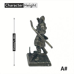 Copper Metal Warrior Arab Knight Soldier Figurines - Boy Gift