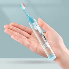 ETRAVEL Portable Folding Toothbrush Set Orthodontic Soft Hair Toothpaste Oral