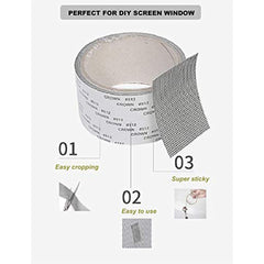 Window Screen Repair Kit Tape - Waterproof Fiberglass Mesh Patch