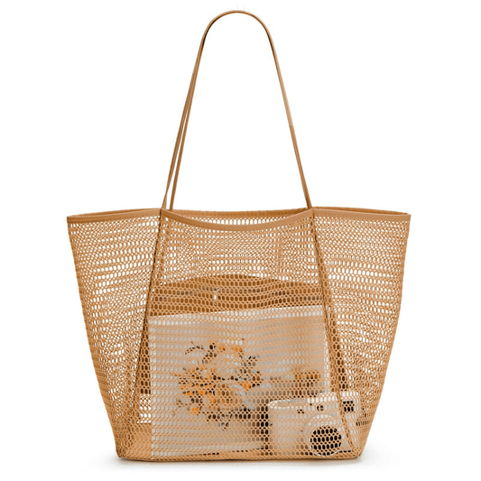 Minimalist Mesh Tote Shoulder Bag Lightweight Storage Bag