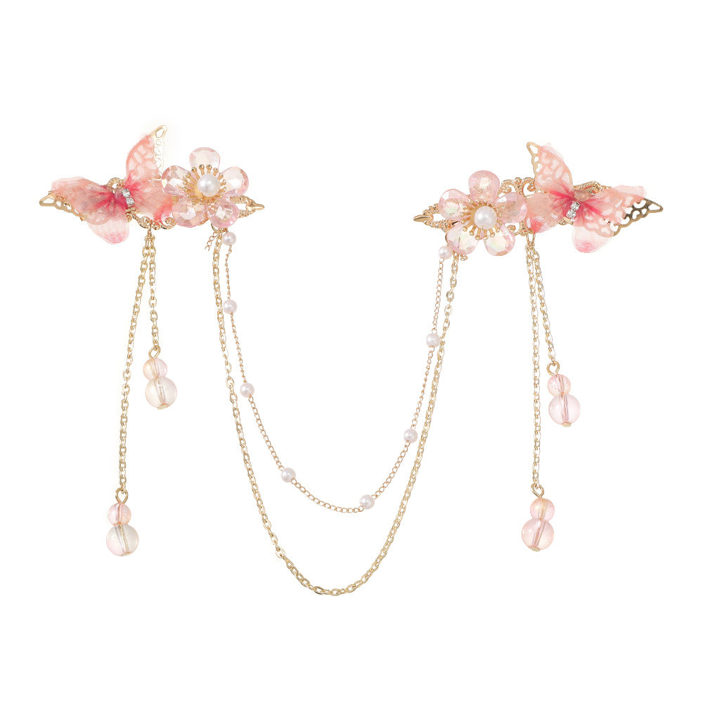 2pcs Chinese Style Flower Hair Clip Set for Women