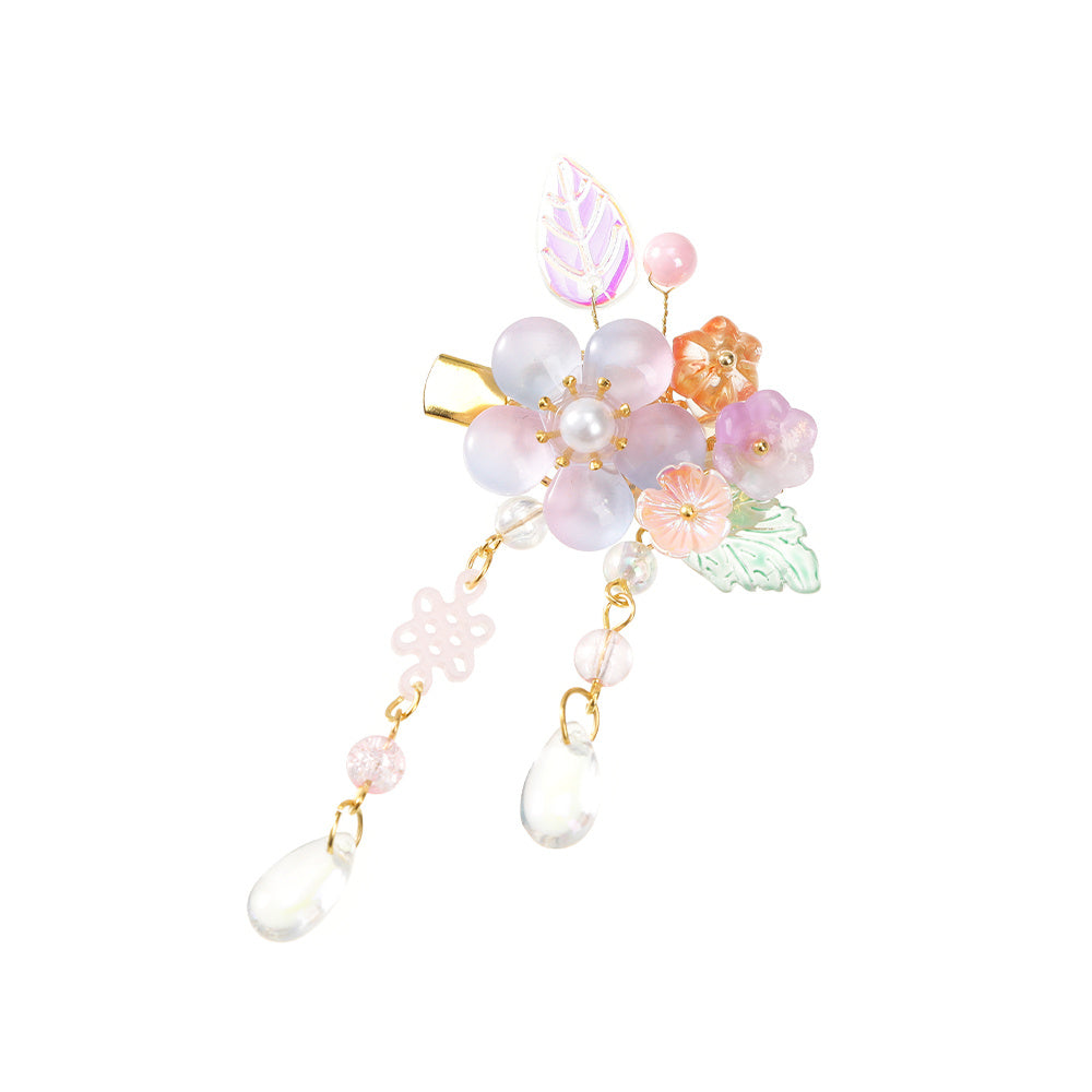 2pcs Chinese Style Flower Hair Clip Set for Women