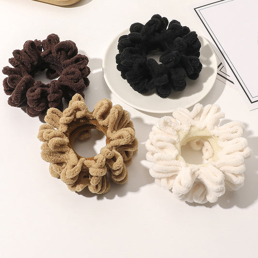 Flocking Hair Tie Seamless Hair Ring Ponytail Holder Hair Accessories
