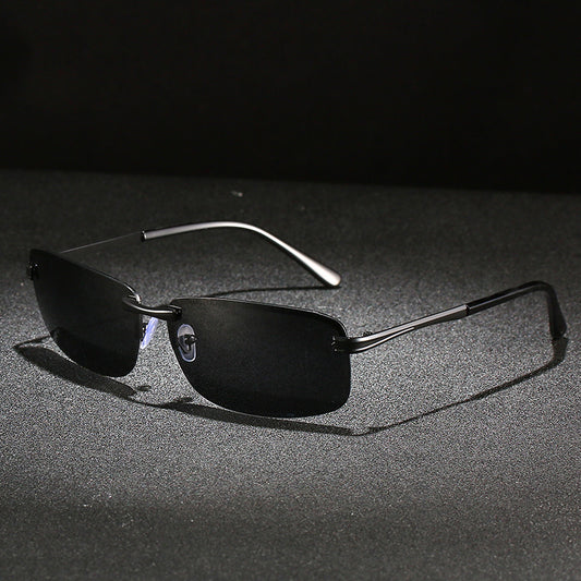 Men's UV400 Polarized Sunglasses Metal Frame Sun Protection Eyewear