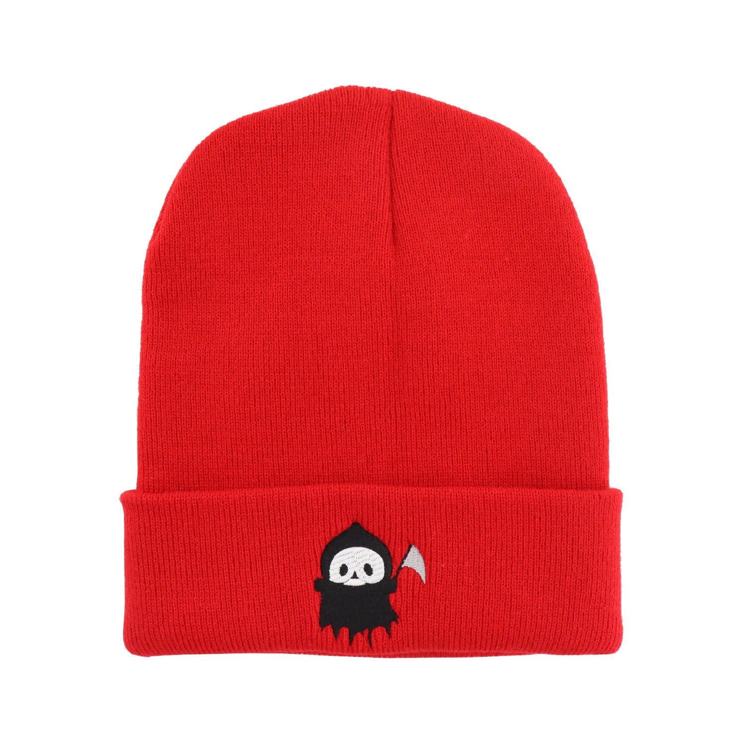 Ghost Embroidered Beanie Halloween Knitted Hat Hip Hop Warm Skull Cap