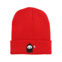 Ghost Embroidered Beanie Halloween Knitted Hat Hip Hop Warm Skull Cap