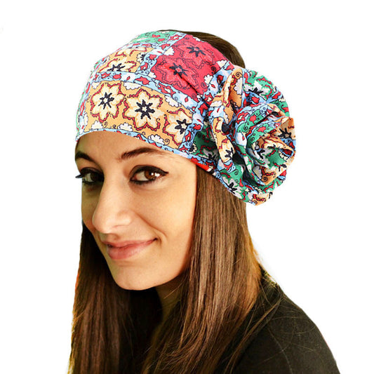 Tie Dye Flower Decor Headband Colorful Hair Band for Girls Women