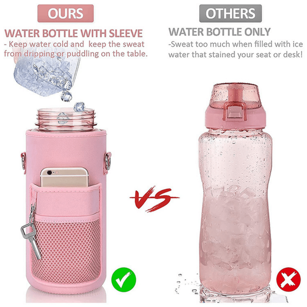 1pc Thermal Cup Insulation Sleeve with Shoulder Strap