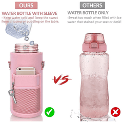 1pc Thermal Cup Insulation Sleeve with Shoulder Strap