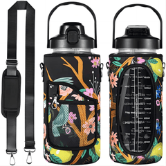 1pc Thermal Cup Insulation Sleeve with Shoulder Strap