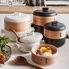 Japanese Style Steamer Casserole + Steamer Basket Soup Pot