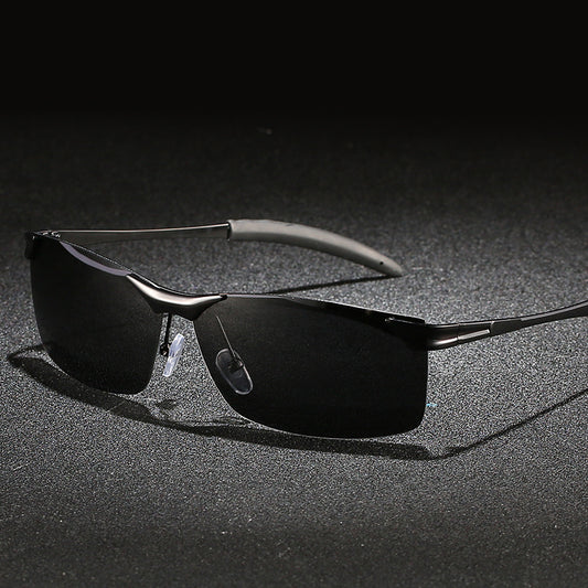 Men's Metal Frame Polarized Sunglasses Retro Sun Protection Eyewear
