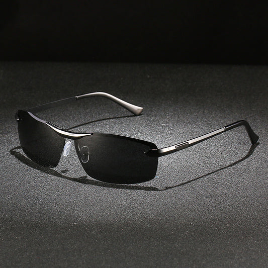 Men's Polarized Metal Frame Sunglasses UV400 Retro Business Eyewear