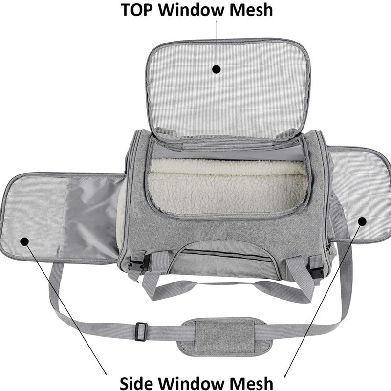 Soft Pet Carrier Portable Breathable Foldable Bag Cat Dog Carrier Bags