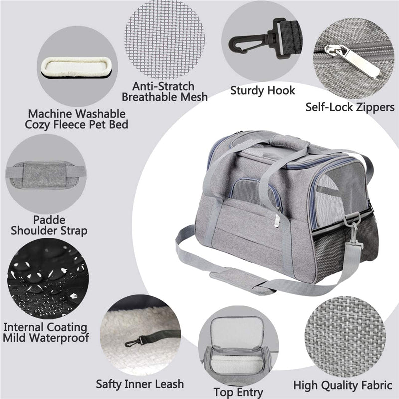 Soft Pet Carrier Portable Breathable Foldable Bag Cat Dog Carrier Bags
