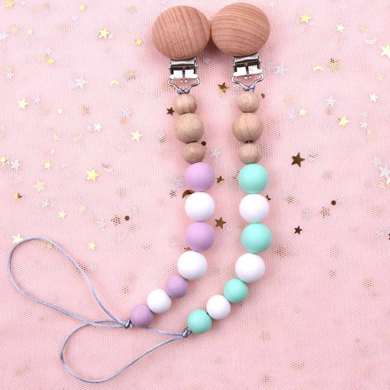 Chewable Teething Toy Chain Baby Pacifier Clips