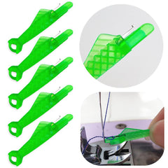 10pcs Auto Needle Threader DIY Sewing Tools Green Fish Threader