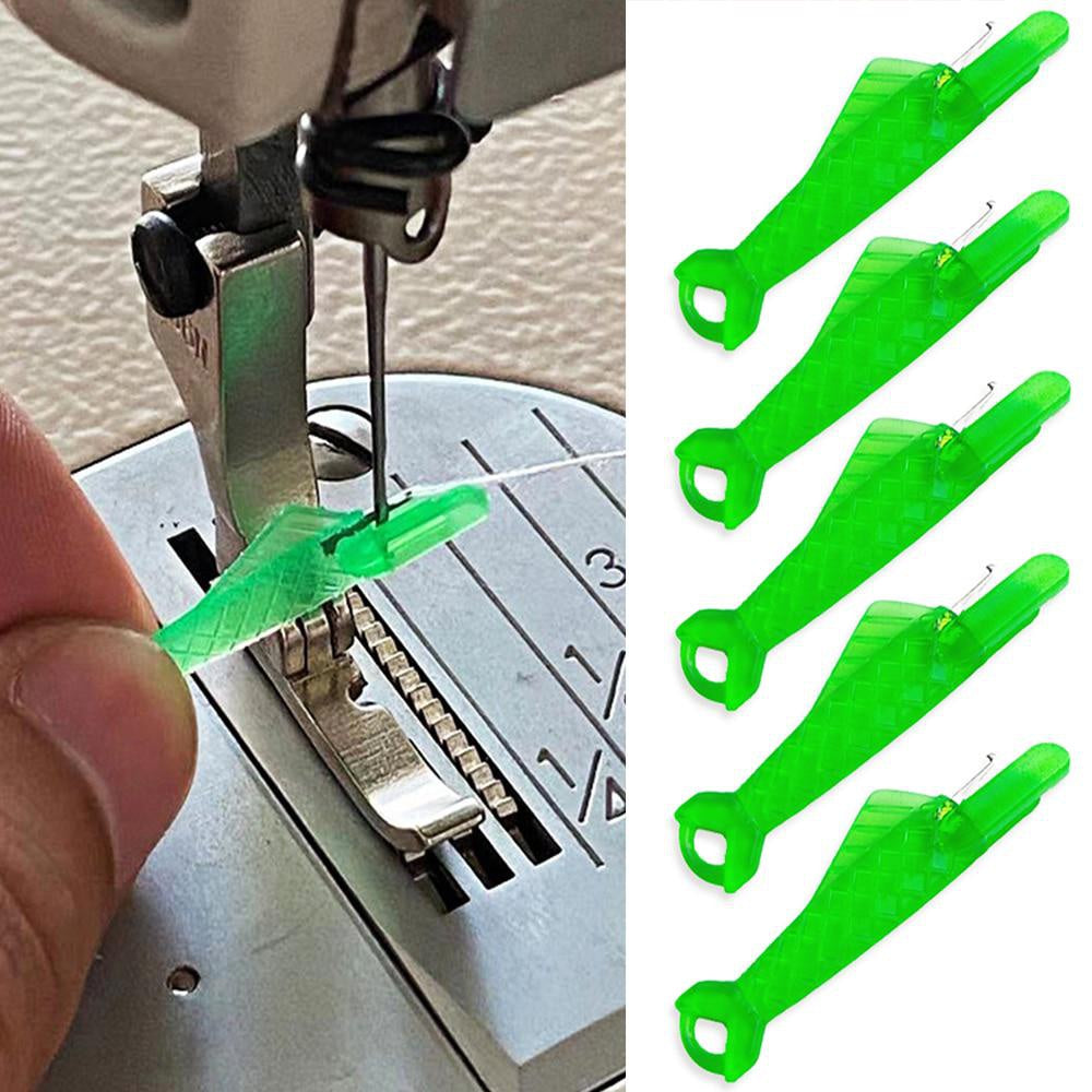 10pcs Auto Needle Threader DIY Sewing Tools Green Fish Threader