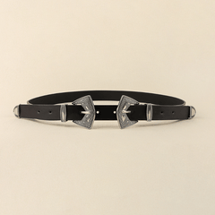 Women Men Retro Belt Punk 2 Personalized Wide PU Leather